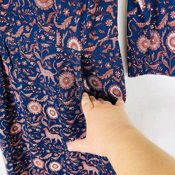 Boden Womens Penny Sheath Dress Size 8 Nature Animal Print Floral Cotton Office - Picture 6 of 12
